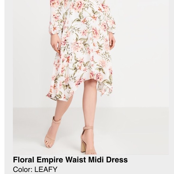 Floral Midi Dress Empire Waist Dynamite - Picture 5 of 5